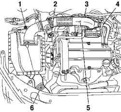 2.2.3 Проверка потери давления в двигателе (двигатели 1,4–1,6 л)